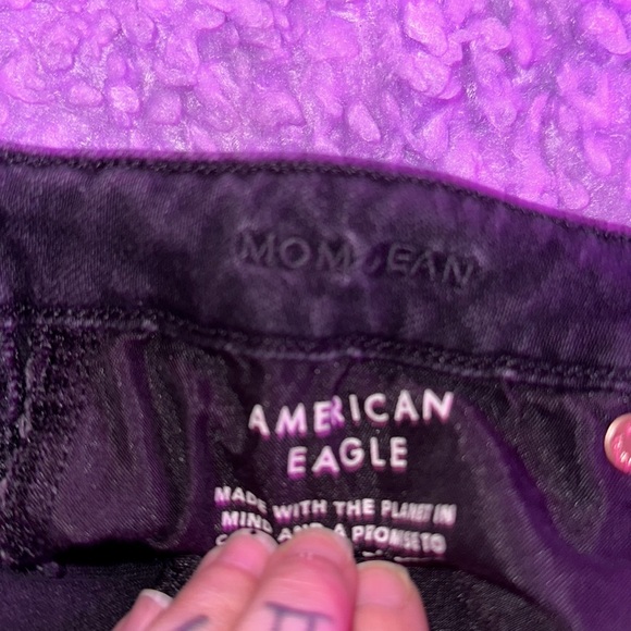 American Eagle Strigid High-Waisted Mom Jean 8 Short - Picture 9 of 9